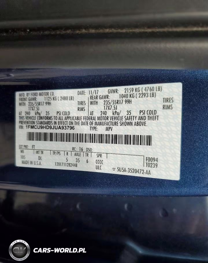 2018 Ford Escape Sel VIN:1FMCU9HD9JUA93796 - 13