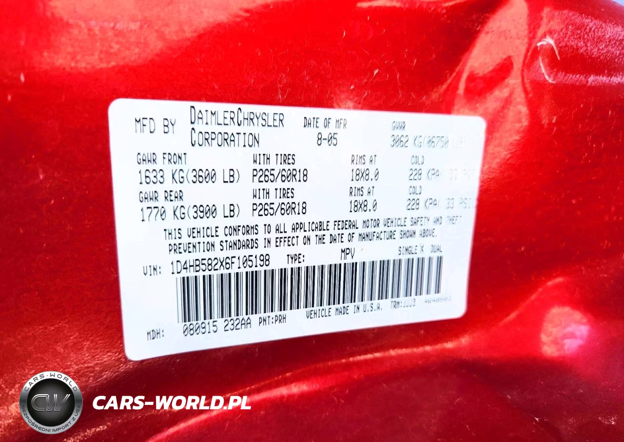 2006 Dodge Durango Limited VIN:1D4HB582X6F105198 - 12