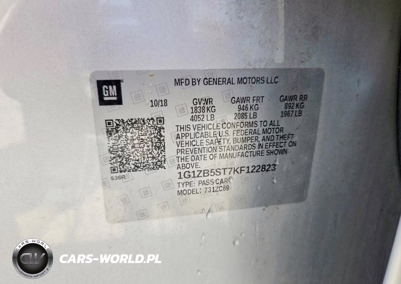 2019 Chevrolet Malibu Ls VIN:1G1ZB5ST7KF122823 - 13