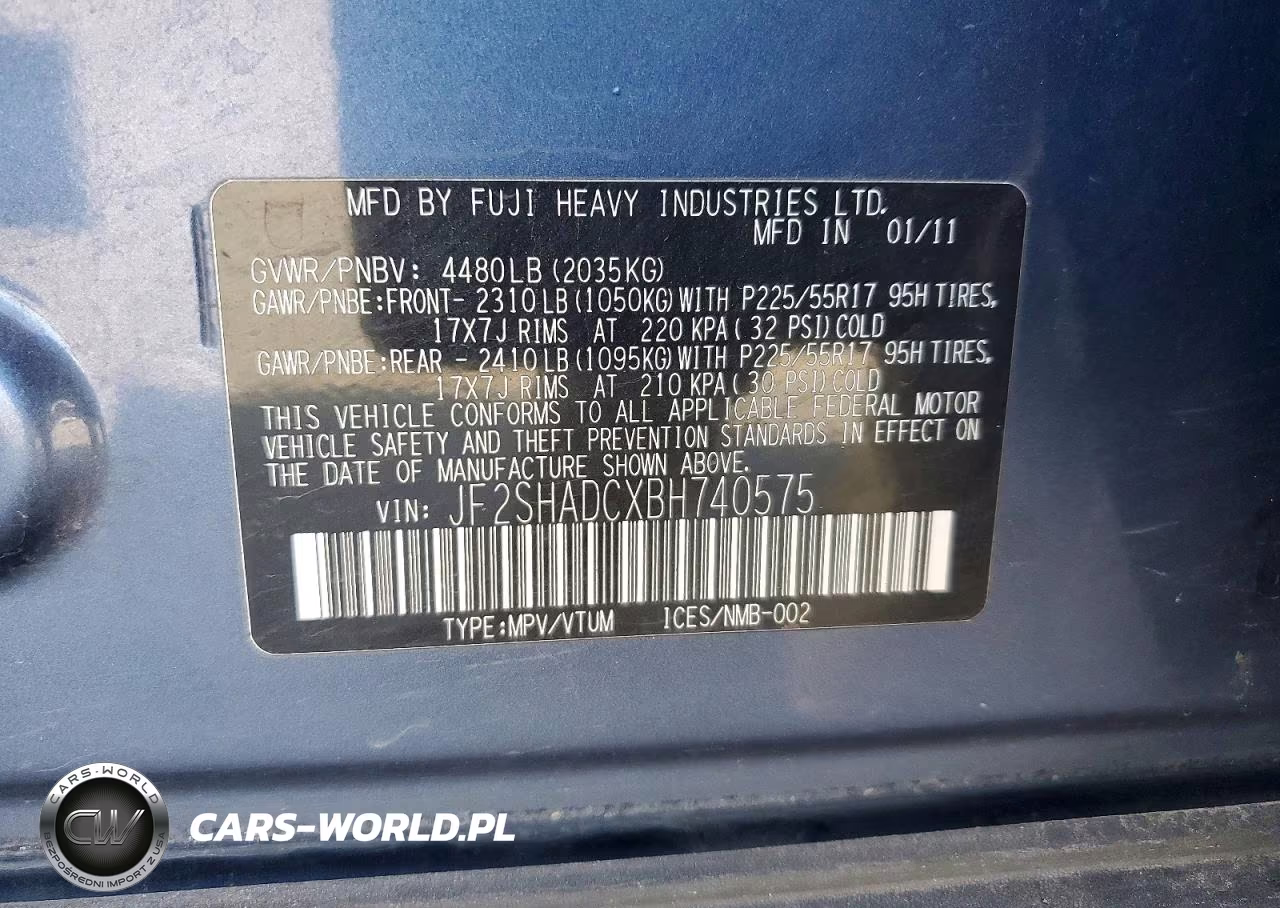 2011 Subaru Forester 2.5X Premium VIN:JF2SHADCXBH740575 - 13