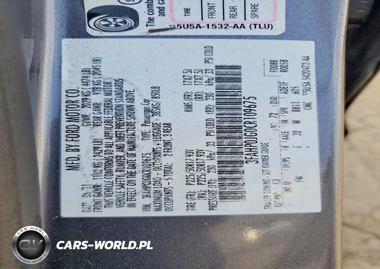 2012 Ford Fusion VIN:3FAHP0JG0CR109675 - 12
