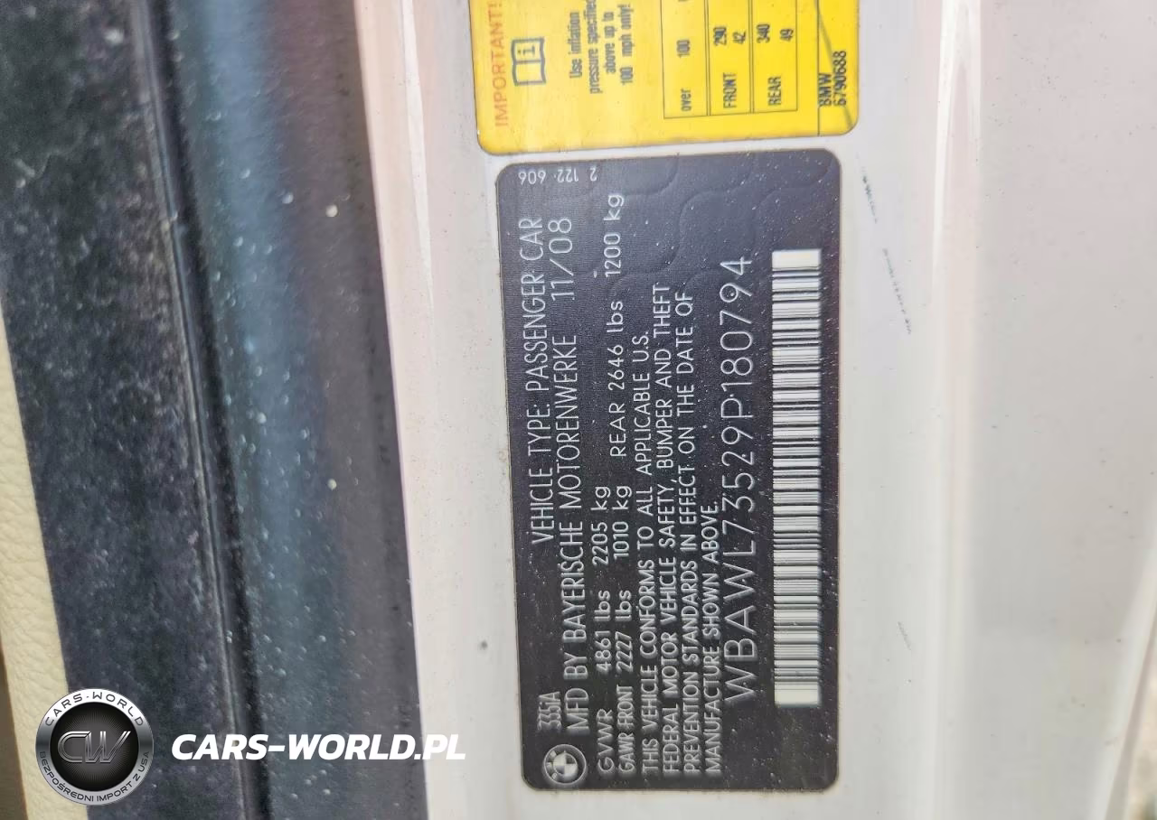 2009 BMW 335 I VIN:WBAWL73529P180794 - 12