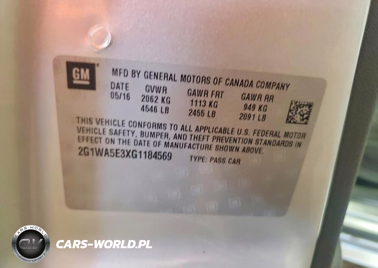 2016 Chevrolet Impala VIN:2G1WA5E3XG1184569 - 12