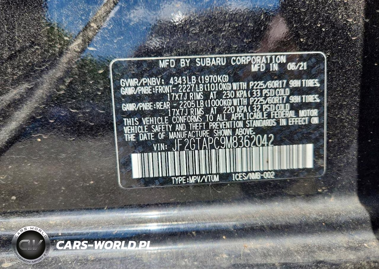 2021 Subaru Crosstrek Premium VIN:JF2GTAPC9M8362042 - 14