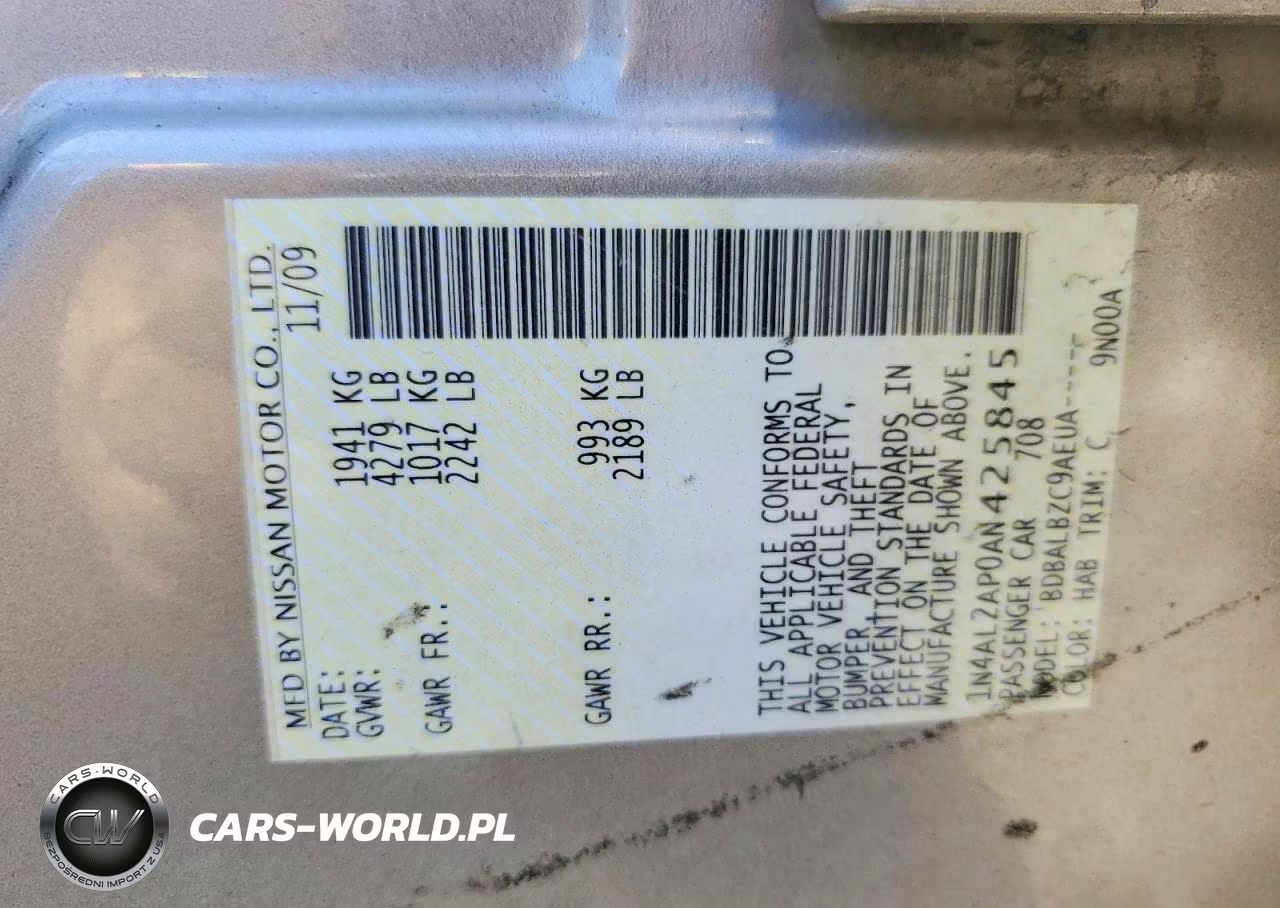 2010 Nissan Altima 2.5 VIN:1N4AL2AP0AN425845 - 13