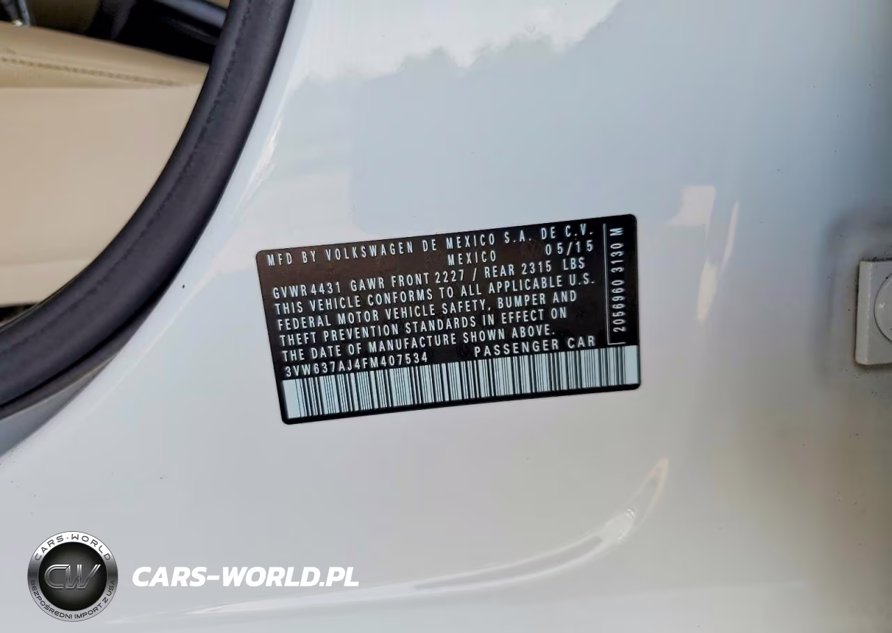 2015 Volkswagen Jetta Hybrid VIN:3VW637AJ4FM407534 - 12