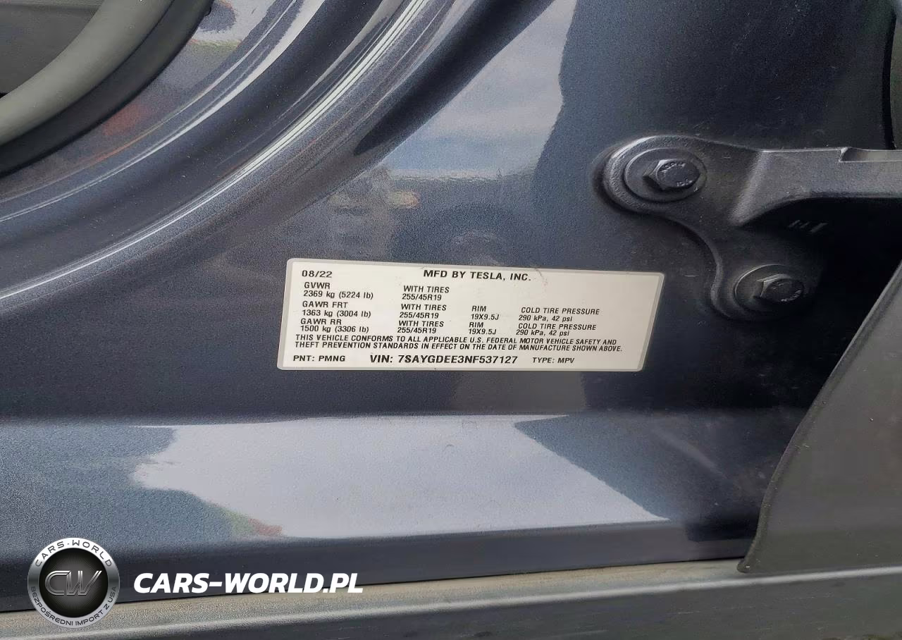 2022 Tesla Model Y VIN:7SAYGDEE3NF537127 - 14
