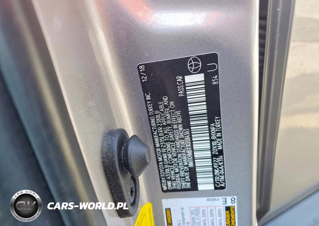 2019 Toyota C-Hr Xle VIN:NMTKHMBX1KR084363 - 13