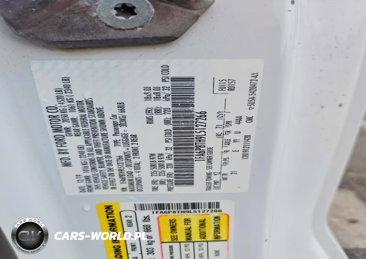 2020 Ford Mustang VIN:1FA6P8TH9L5127266 - 12
