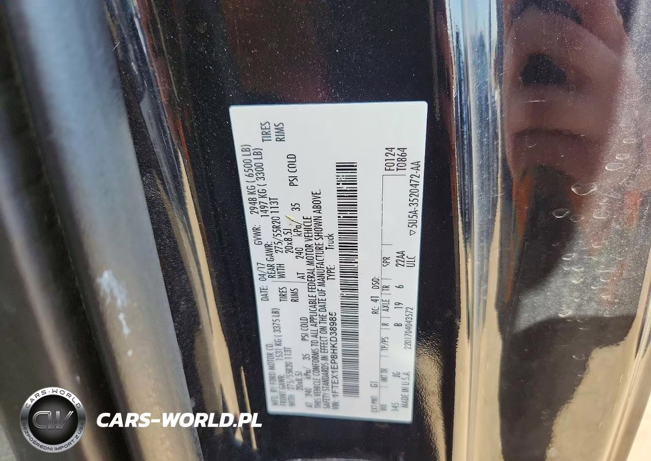2017 Ford F150 Super Cab VIN:1FTEX1EP8HKD38985 - 12