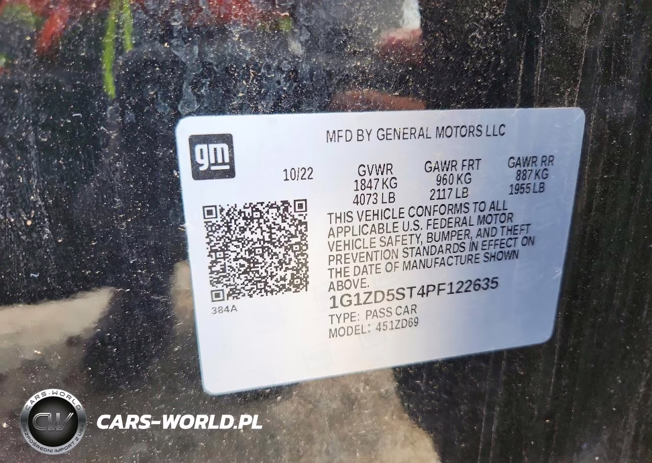 2023 Chevrolet Malibu Lt VIN:1G1ZD5ST4PF122635 - 13