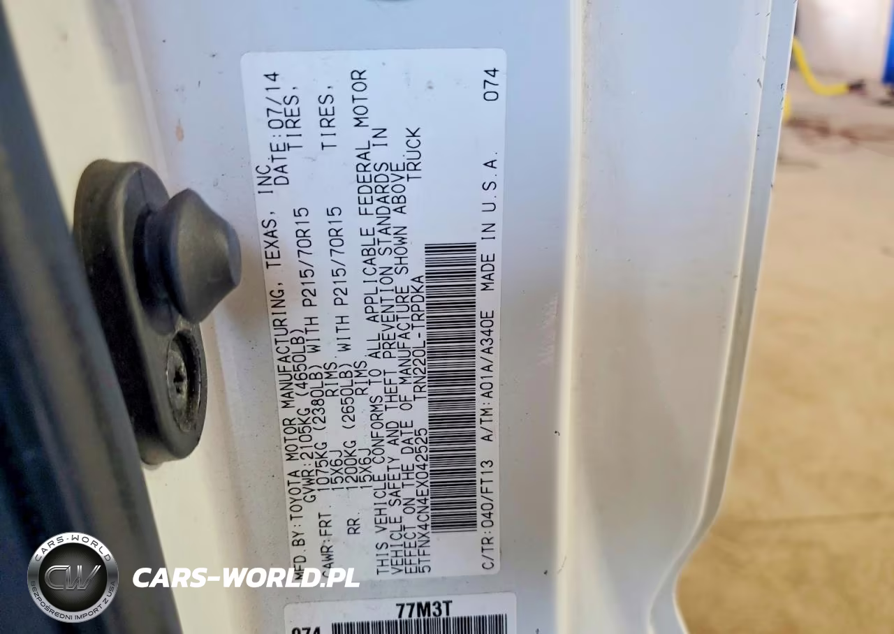 2014 Toyota Tacoma Base VIN:5TFNX4CN4EX042525 - 12