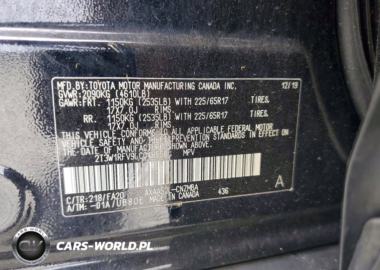 2020 Toyota Rav4 Xle VIN:2T3W1RFV9LC048550 - 13