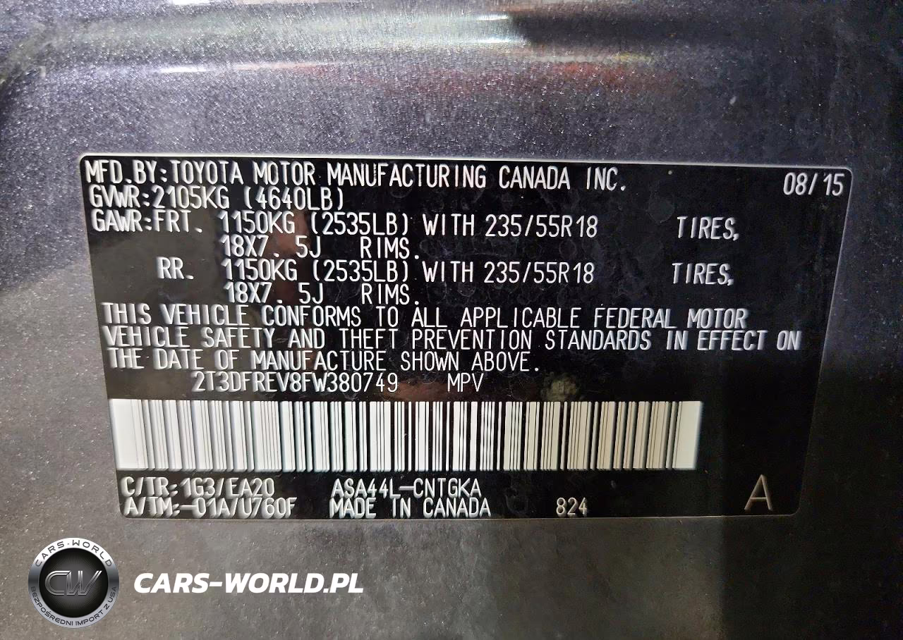 2015 Toyota Rav4 Limited VIN:2T3DFREV8FW380749 - 13