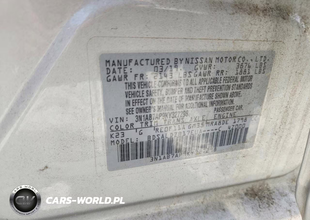 2019 Nissan Sentra Sv VIN:3N1AB7AP9KY327298 - 12