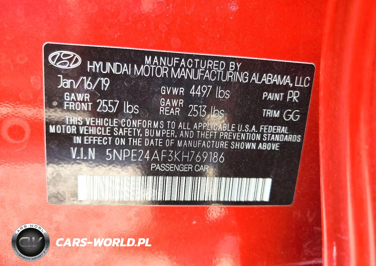 2019 Hyundai Sonata Se VIN:5NPE24AF3KH769186 - 13