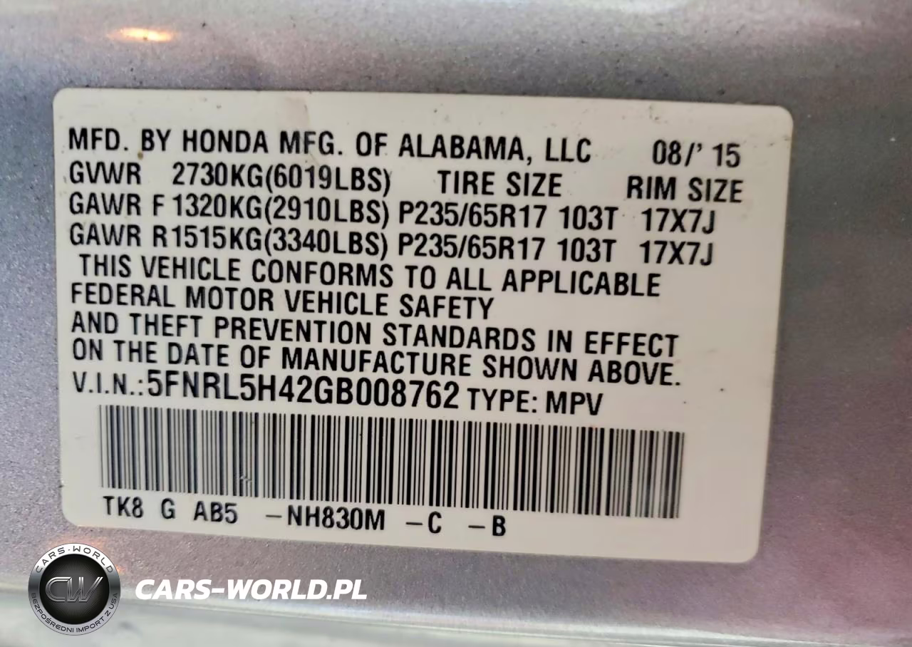 2016 Honda Odyssey Ex VIN:5FNRL5H42GB008762 - 13