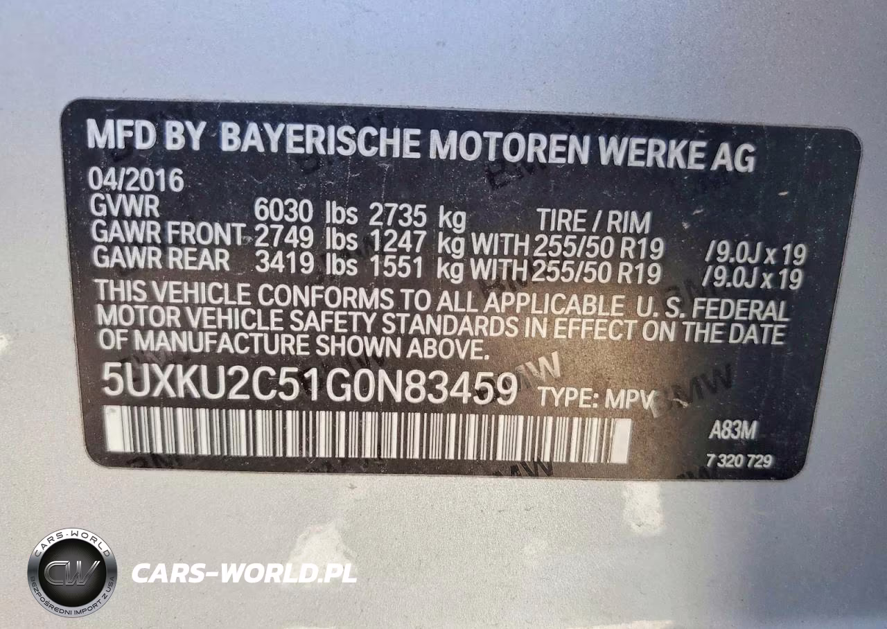 2016 BMW X6 xDrive35I VIN:5UXKU2C51G0N83459 - 13