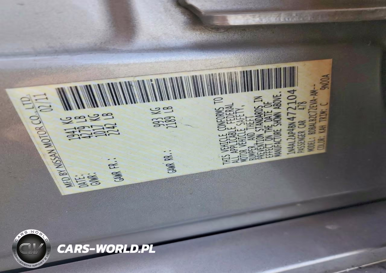 2011 Nissan Altima 2.5 VIN:1N4AL2AP4BN472104 - 12