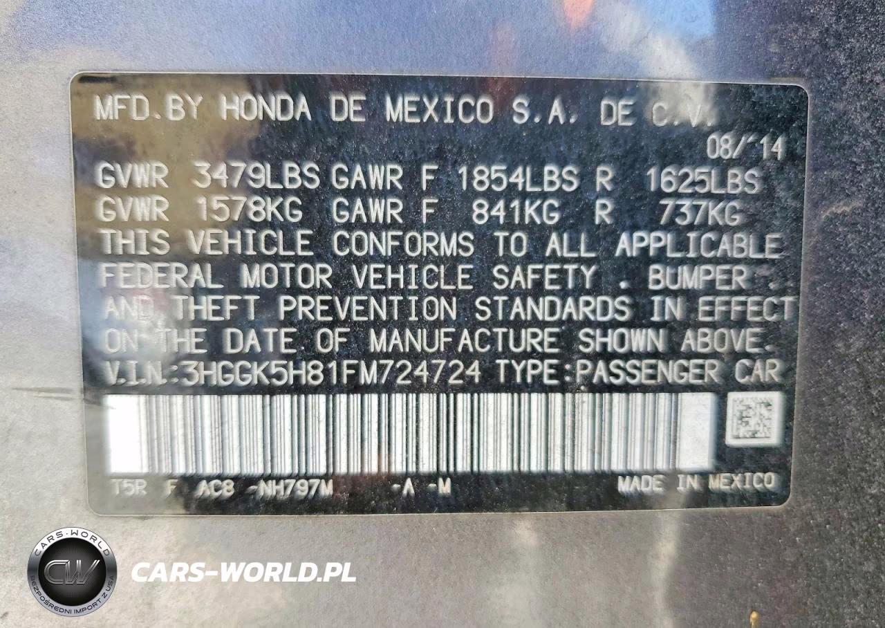 2015 Honda Fit Ex VIN:3HGGK5H81FM724724 - 12