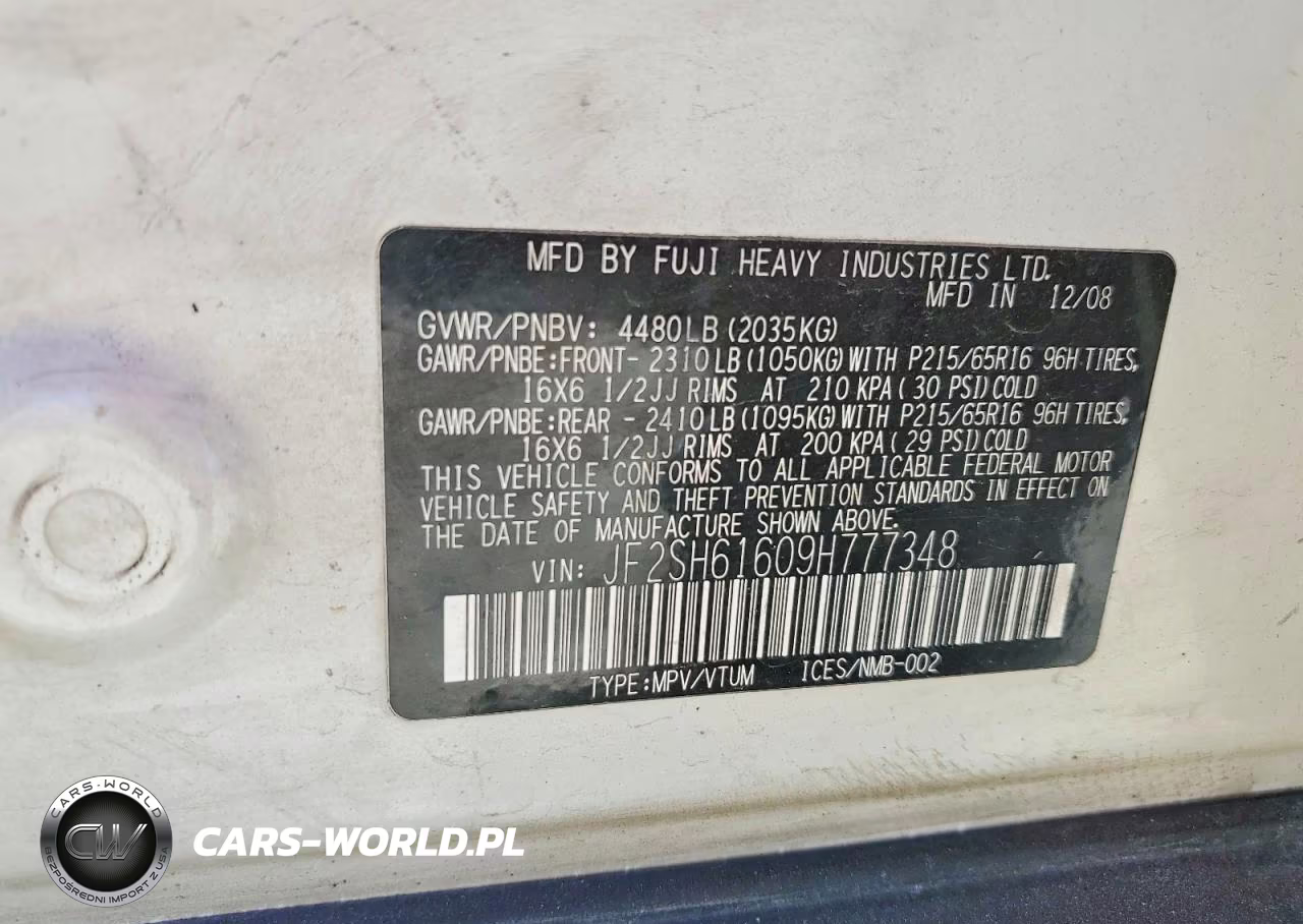 2009 Subaru Forester 2.5X VIN:JF2SH61609H777348 - 13
