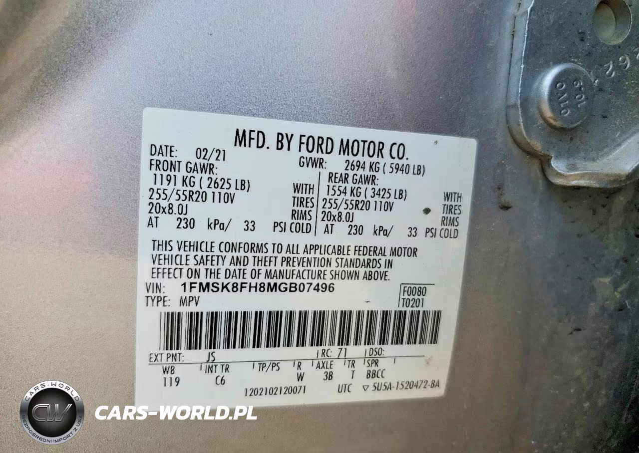 2021 Ford Explorer Limited VIN:1FMSK8FH8MGB07496 - 13