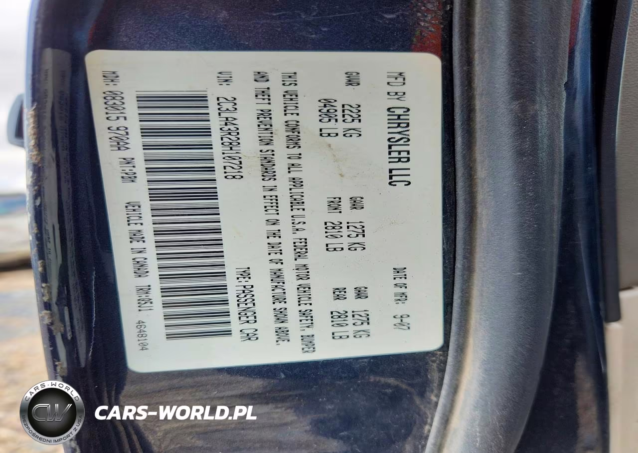 2008 Chrysler 300 Lx VIN:2C3LA43R28H107218 - 12