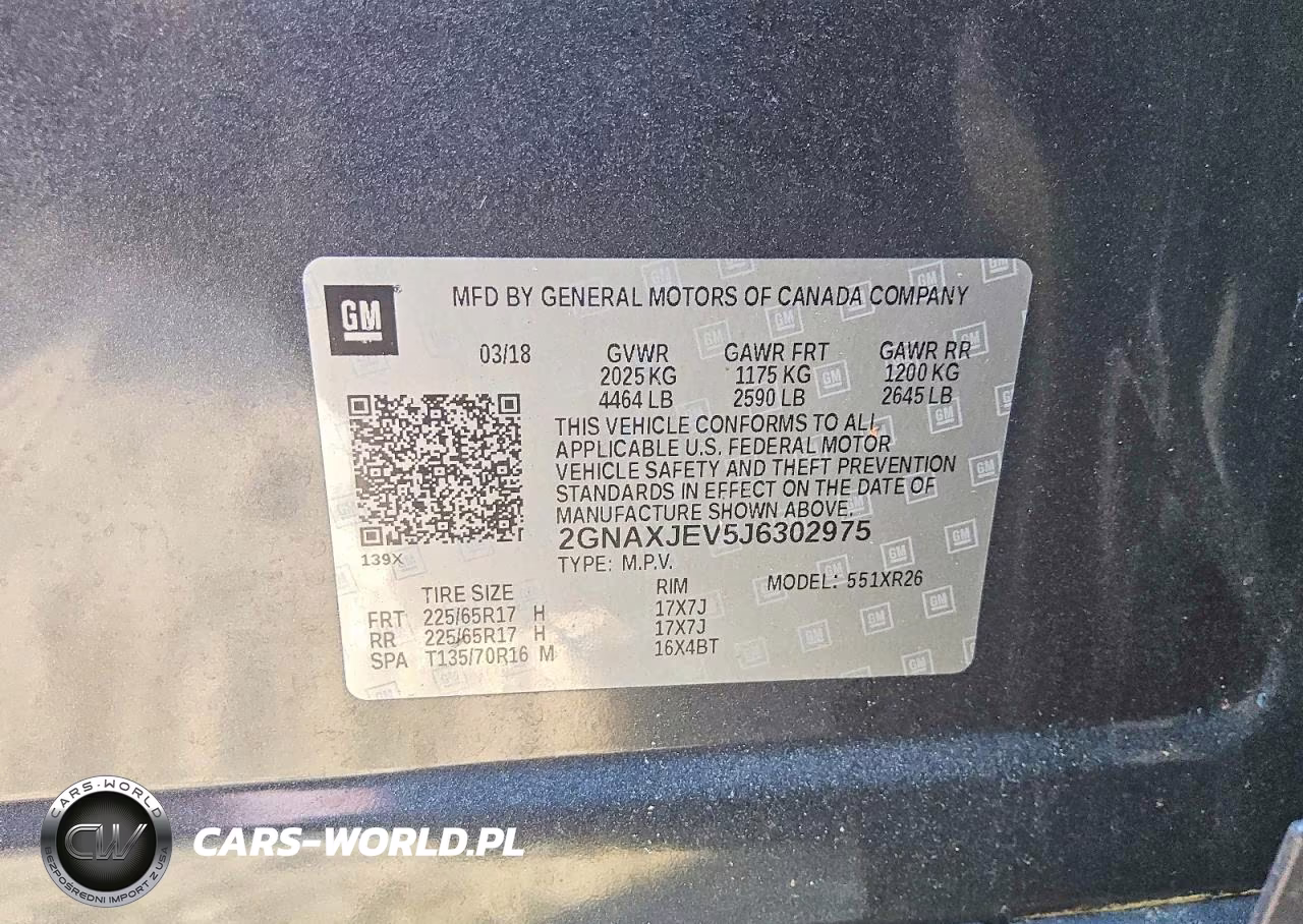 2018 Chevrolet Equinox Lt VIN:2GNAXJEV5J6302975 - 13