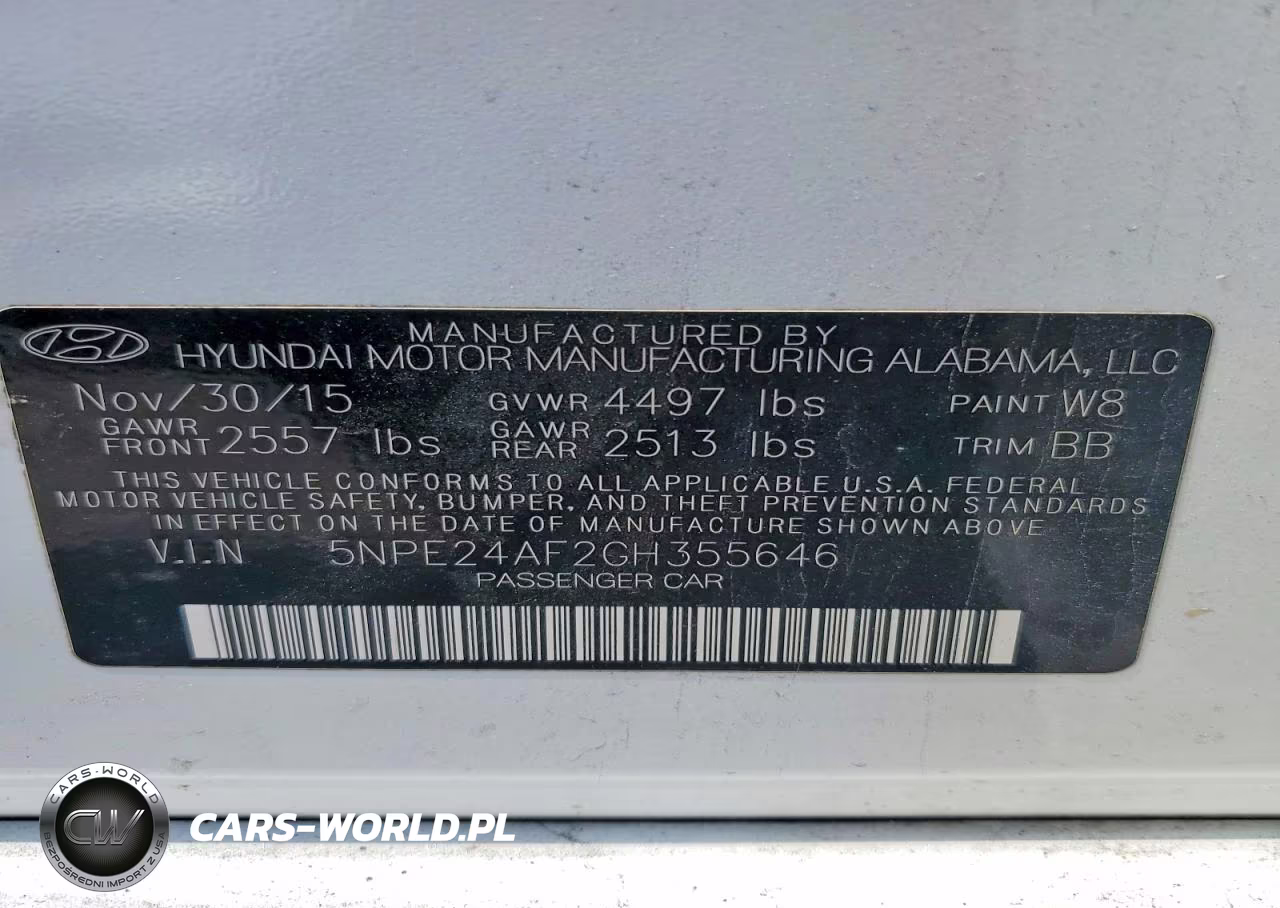 2016 Hyundai Sonata Se VIN:5NPE24AF2GH355646 - 13