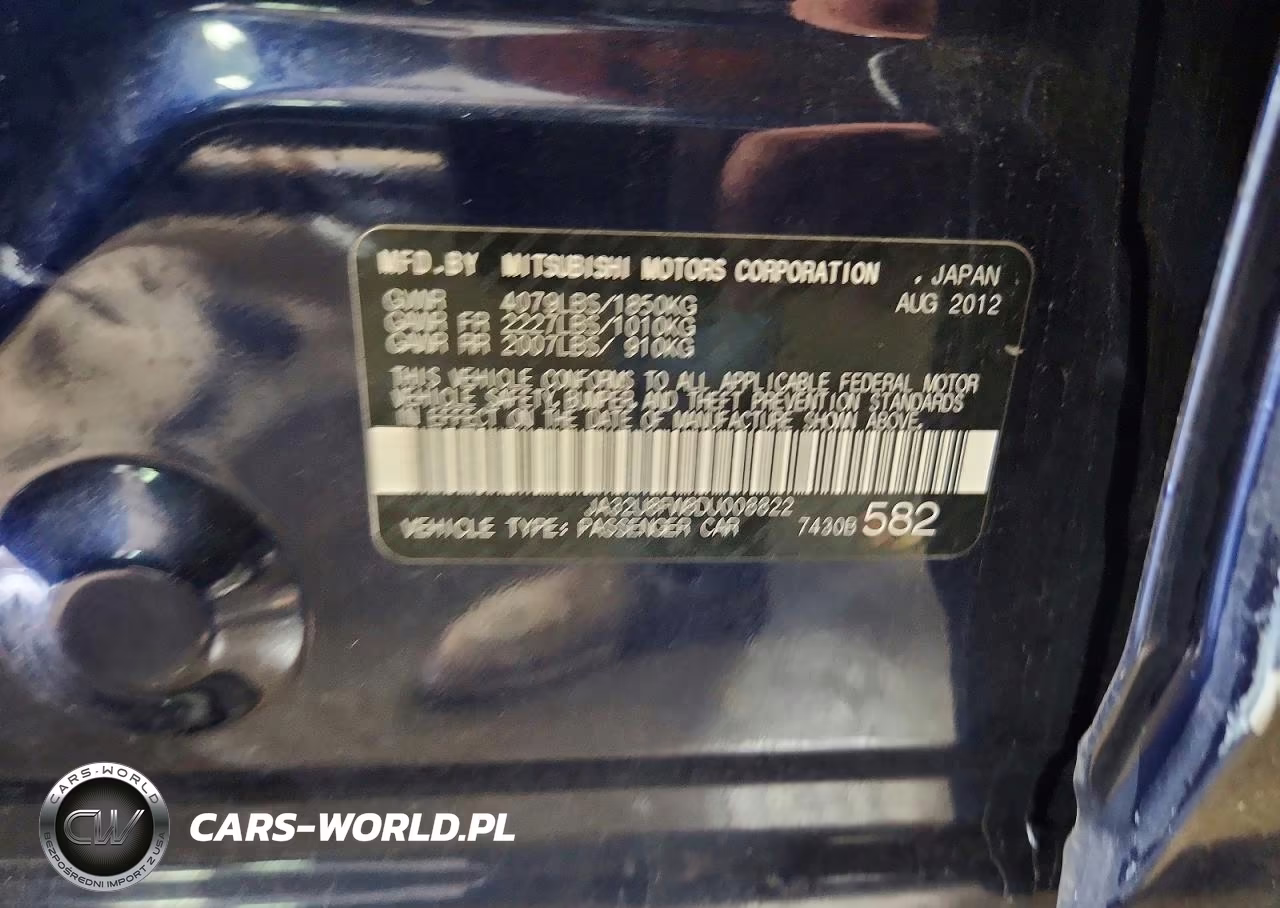 2013 Mitsubishi Lancer Gt VIN:JA32U8FW8DU008822 - 13