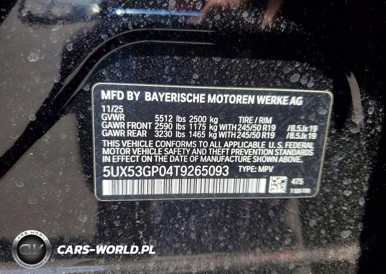 2026 BMW X3 30 xDrive VIN:5UX53GP04T9265093 - 13