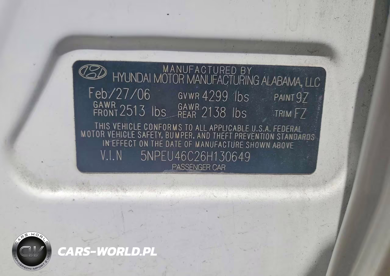 2006 Hyundai Sonata Gls VIN:5NPEU46C26H130649 - 12
