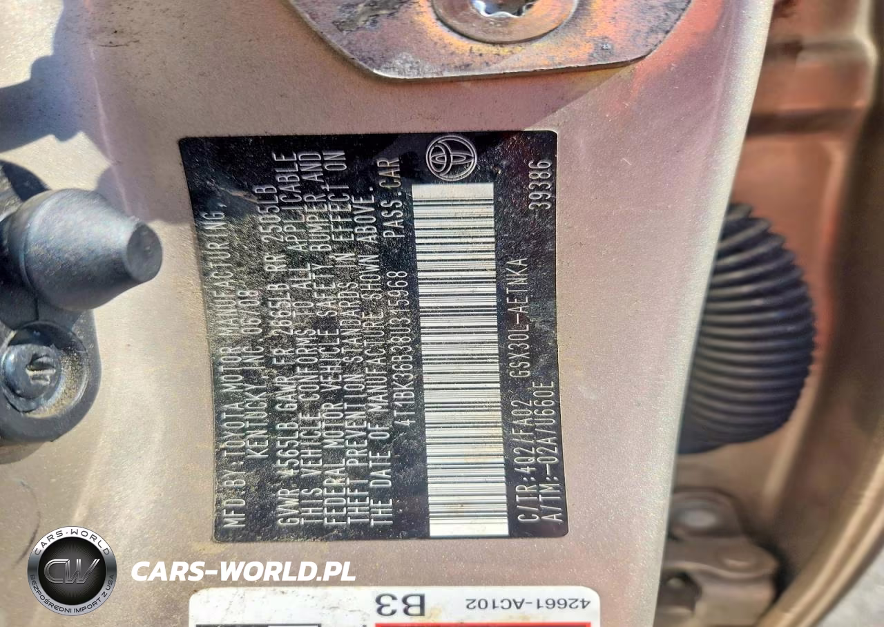 2008 Toyota Avalon Xl VIN:4T1BK36B38U315968 - 12