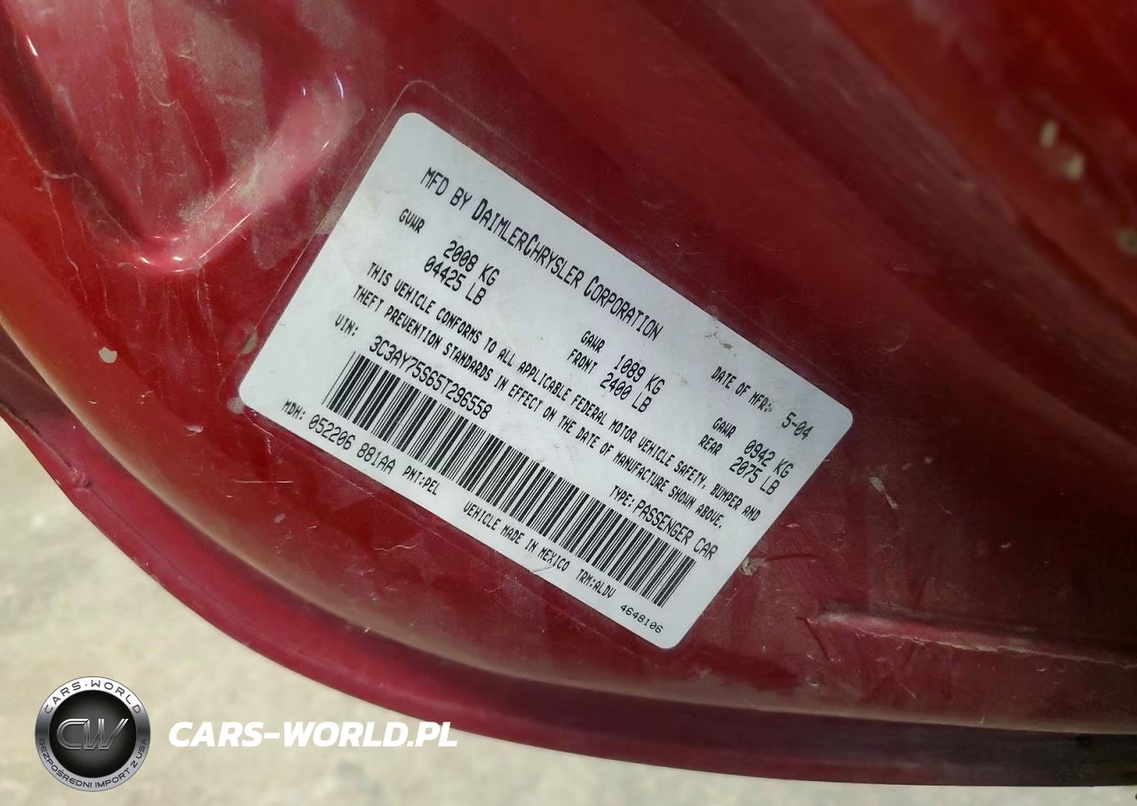2005 Chrysler Pt Cruiser Gt VIN:3C3AY75S65T296558 - 13