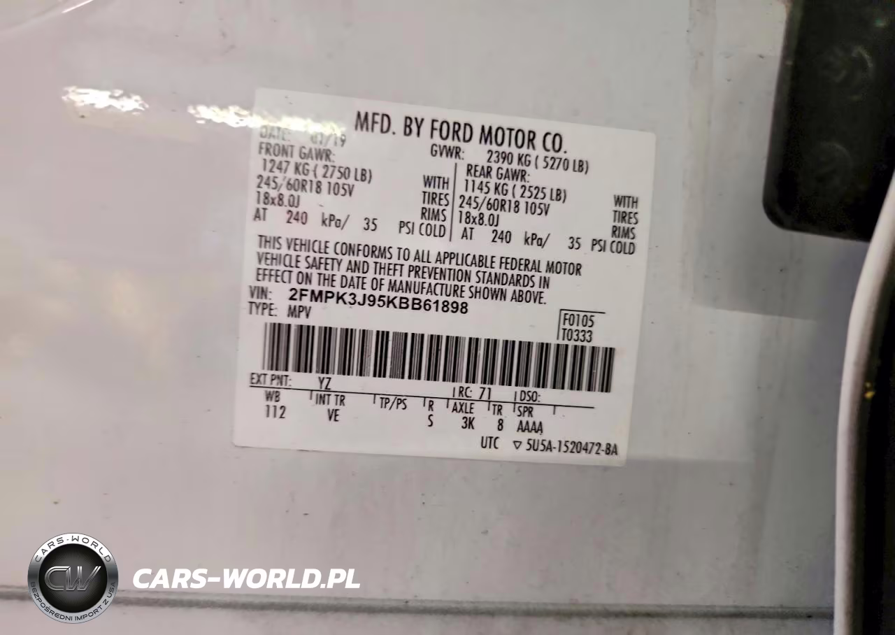 2019 Ford Edge Sel VIN:2FMPK3J95KBB61898 - 13