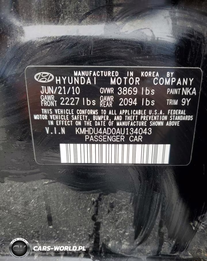 2010 Hyundai Elantra Blue VIN:KMHDU4AD0AU134043 - 13