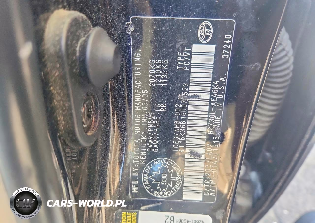 2006 Toyota Avalon Xl VIN:4T1BK36B16U074523 - 12