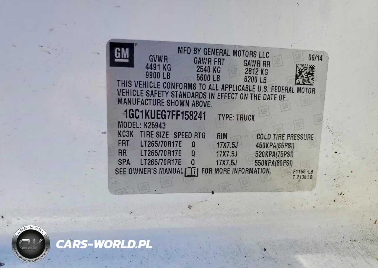 2015 Chevrolet Silverado K2500 Heavy Duty VIN:1GC1KUEG7FF158241 - 12