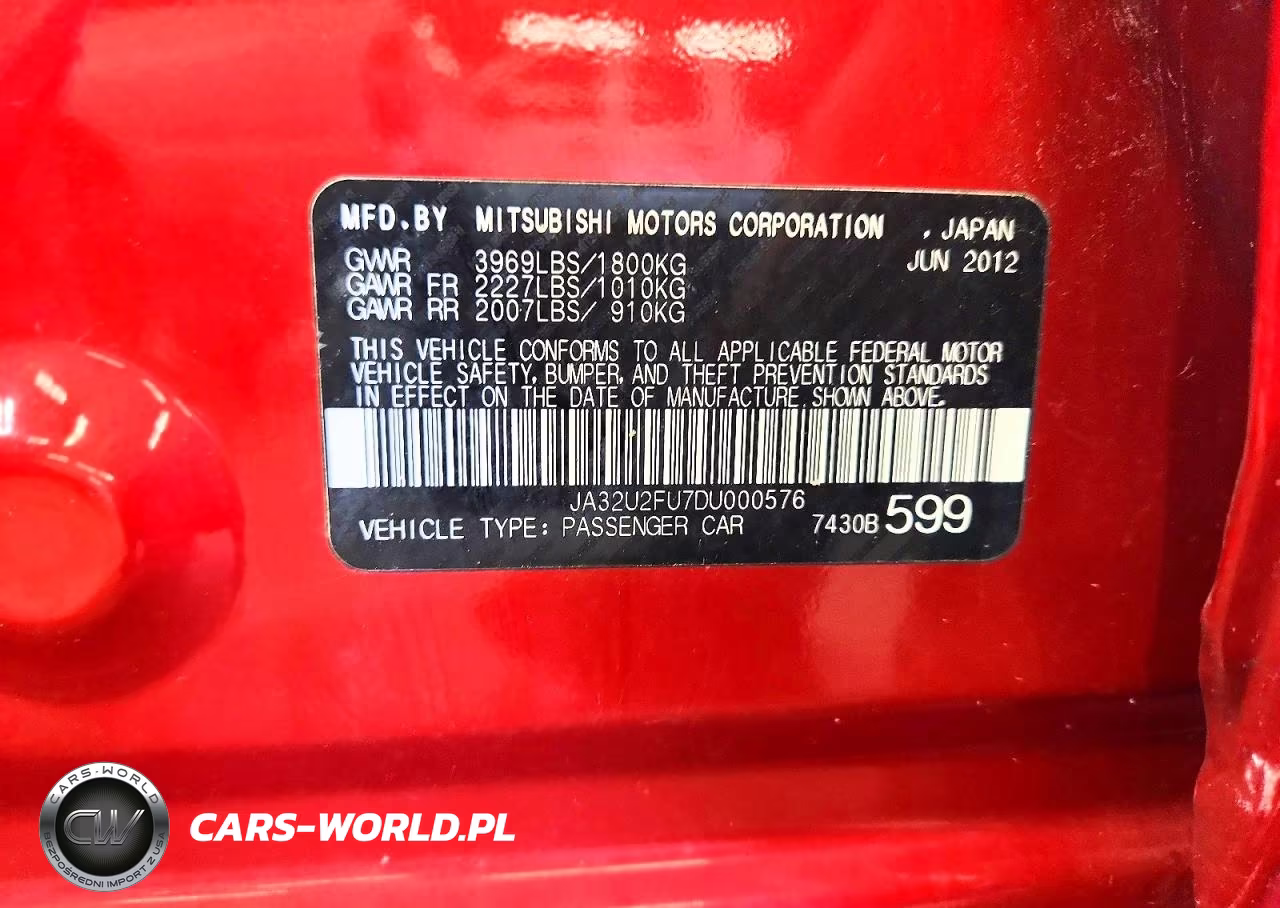 2013 Mitsubishi Lancer Es-Es Sport VIN:JA32U2FU7DU000576 - 12