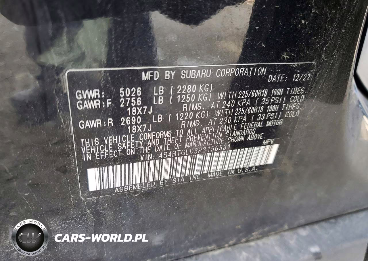 2023 Subaru Outback Onyx Edition Xt VIN:4S4BTGLD3P3156531 - 14