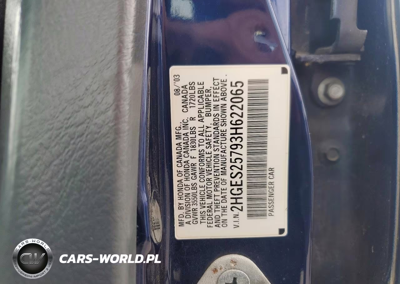 2003 Honda Civic Ex VIN:2HGES25793H622065 - 12