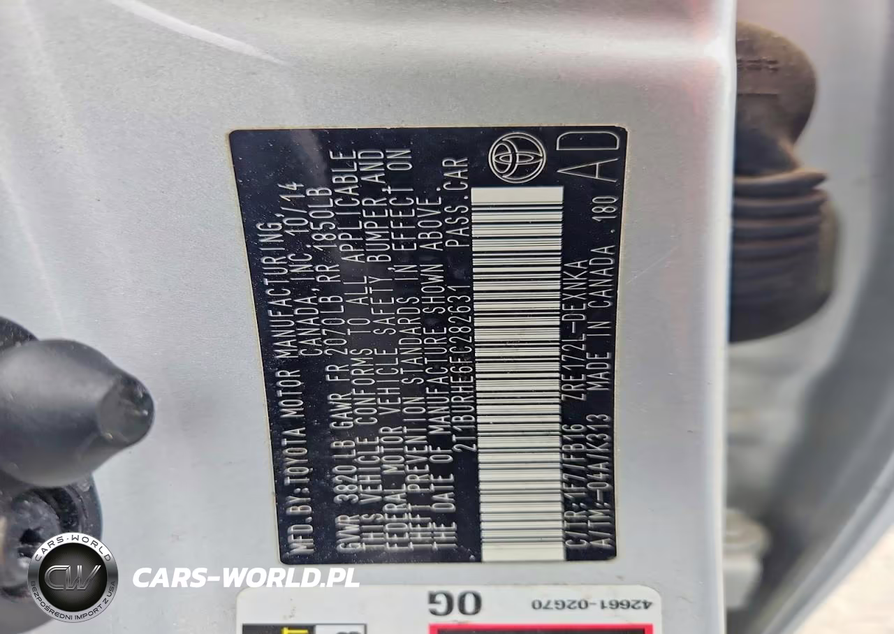 2015 Toyota Corolla Le VIN:2T1BURHE6FC282631 - 12