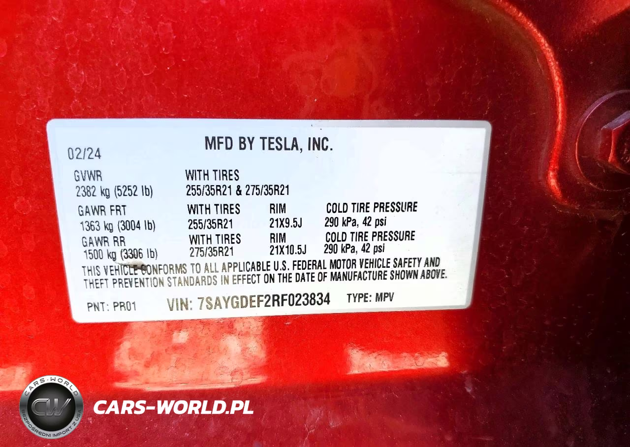 2024 Tesla Model Y VIN:7SAYGDEF2RF023834 - 14