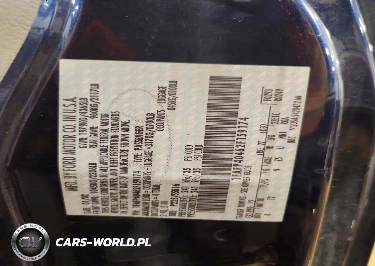 2002 Ford Mustang VIN:1FAFP40462F159174 - 13