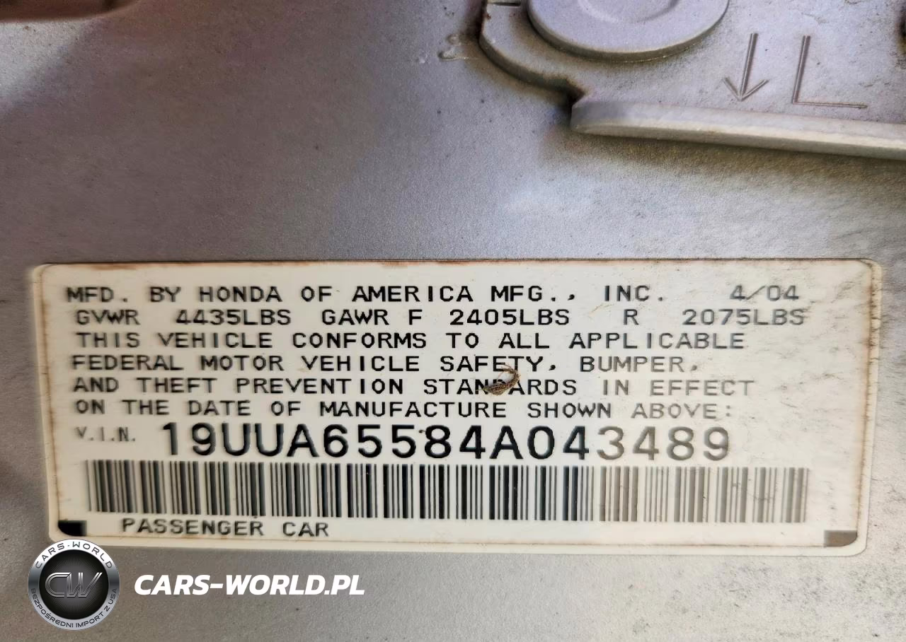 2004 Acura Tl VIN:19UUA65584A043489 - 12