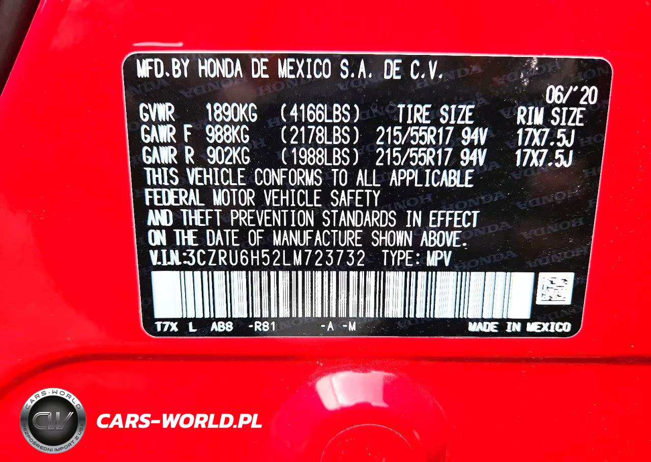 2020 Honda Hr-V Ex VIN:3CZRU6H52LM723732 - 13