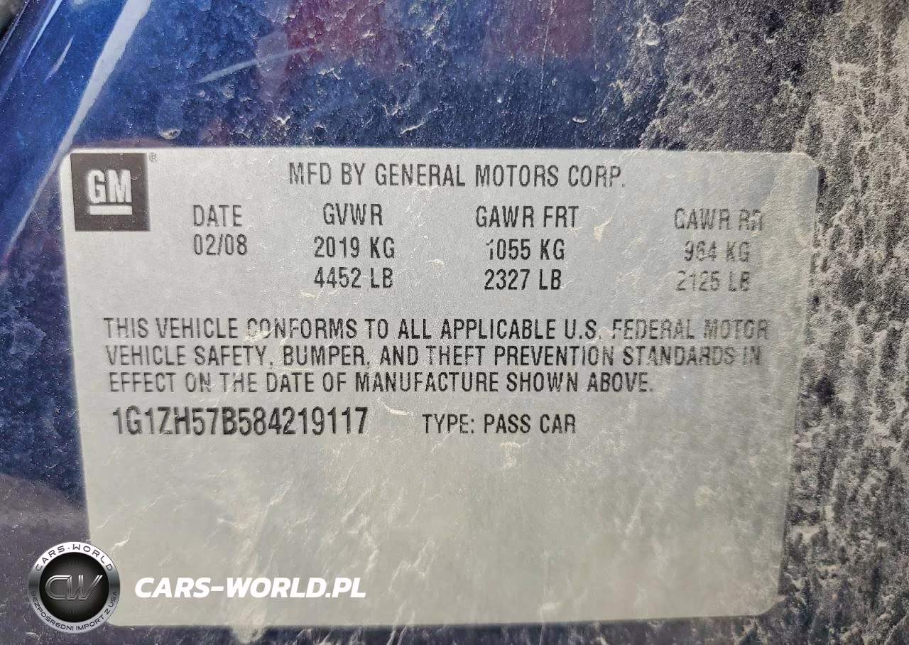 2008 Chevrolet Malibu 1Lt VIN:1G1ZH57B584219117 - 12