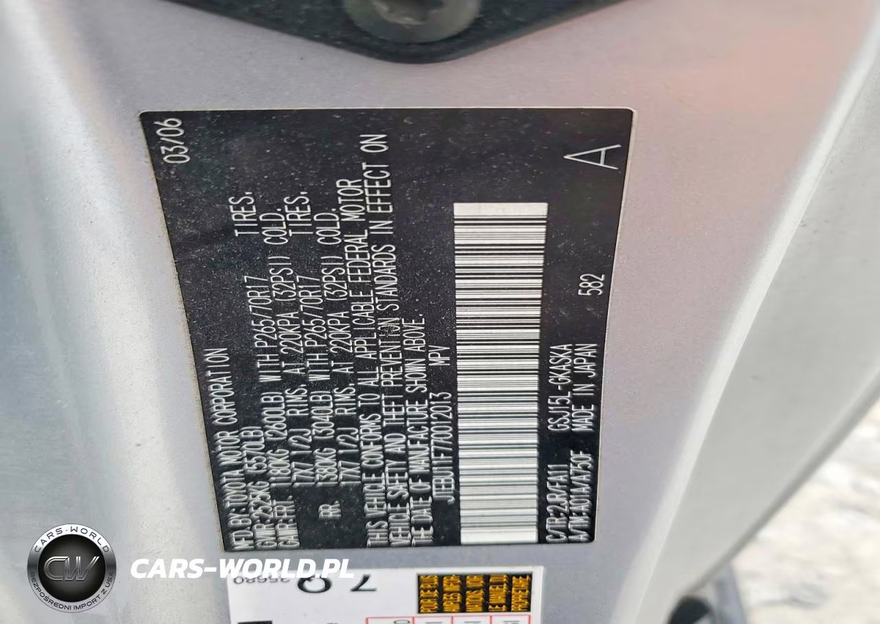 2007 Toyota Fj Cruiser Base VIN:JTEBU11F770012013 - 13