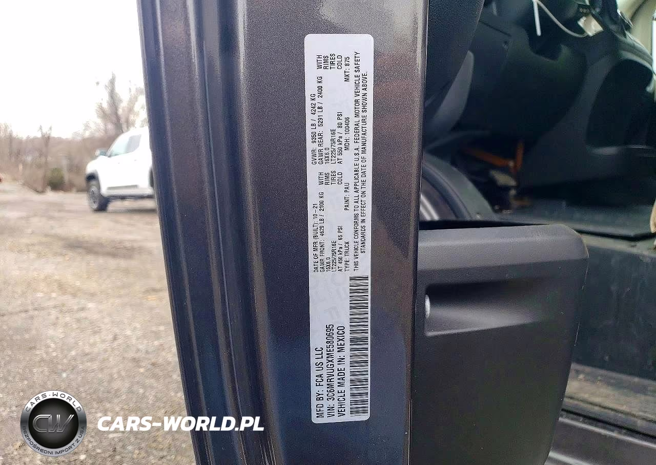 2021 Ram Promaster 3500 3500 High VIN:3C6MRVUGXME580695 - 13