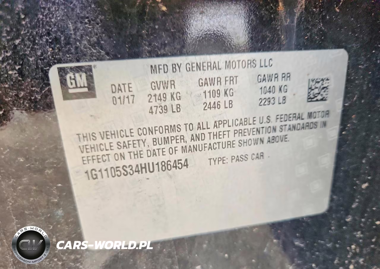 2017 Chevrolet Impala Lt VIN:1G1105S34HU186454 - 12